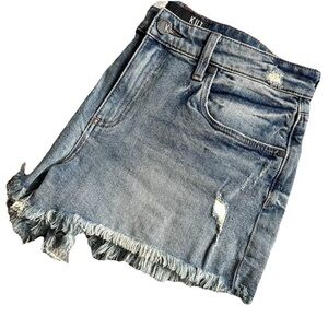 Kut from the Kloth Jane High Rise Denim Shorts Stretch Distressed Womens Size 8